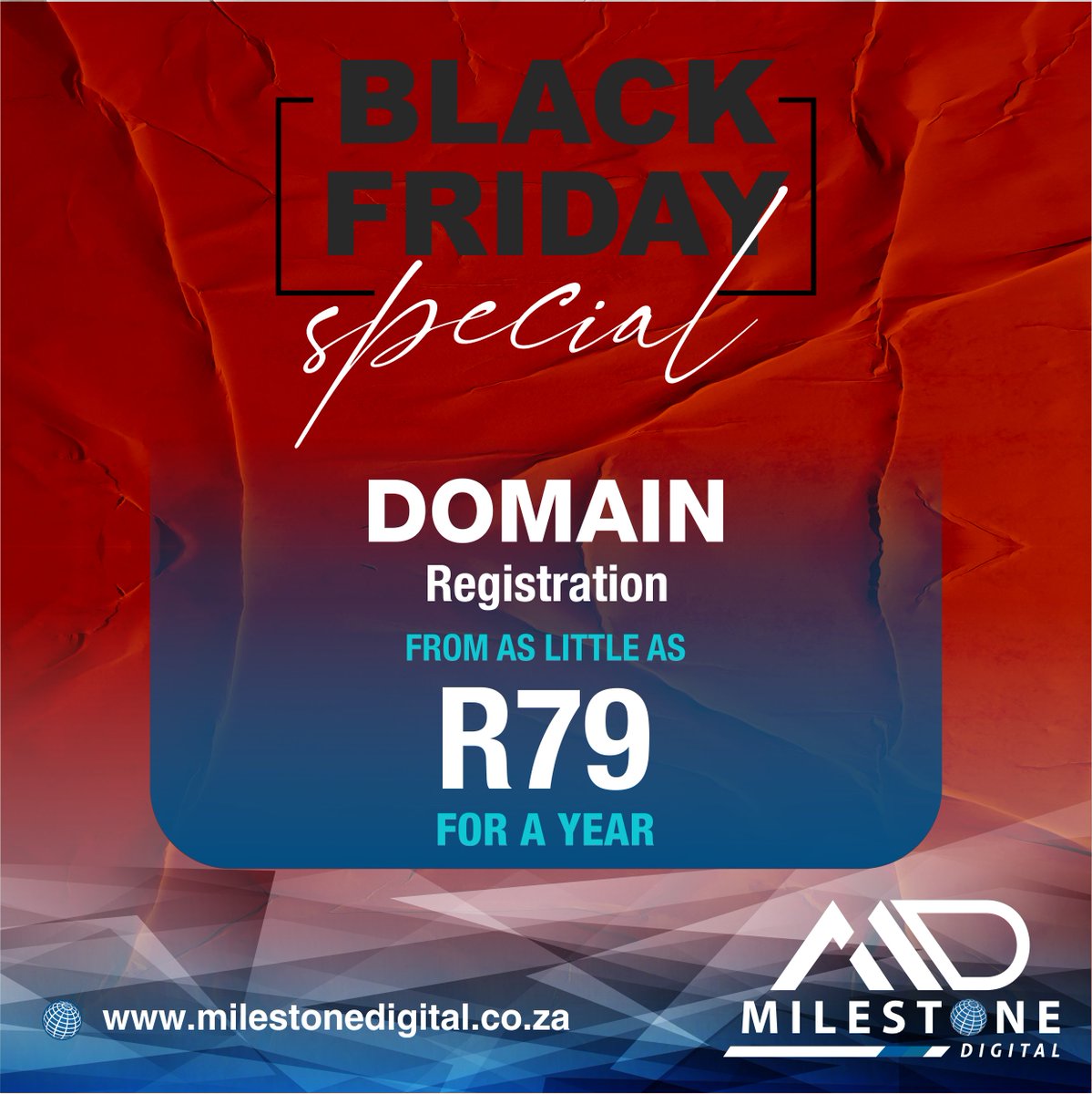 MilestoneDigit2's tweet photo. Provide 𝐕𝐈𝐒𝐈𝐁𝐈𝐋𝐈𝐓𝐘 for your brand with a Strong Domain Registration.

Black Friday SPECIAL!
+27 63 446 6661 +27 10 541 0554

RT &amp; LIKE

#domain #hosting #Website #MondayMotivation #mondaythoughts #MondayMorning #powerbreakfast #herestoyoumzansi #immuenza https://t.co/3JCsc99750