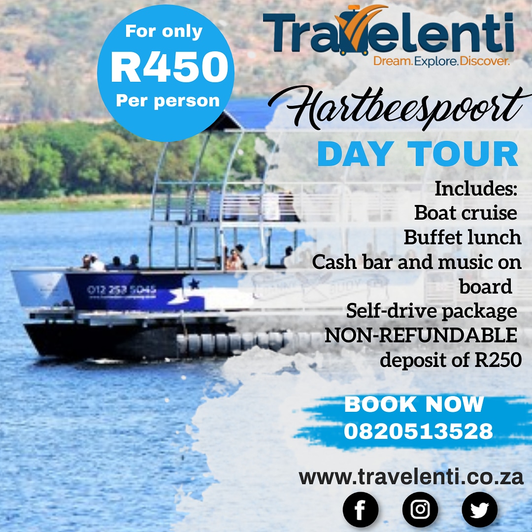 CanExplora's tweet photo. Hartbeespoort boat cruise tour. 

Perfect for friends, family, colleagues and birthday celebrations. 

For bookings or more information, please contact us on 0820513528 (available on WhatsApp).

#travel #travelenti #travelwithtravelenti #Wedotourism #traveldiaries #travelbuddies https://t.co/ezYPBfyPeR