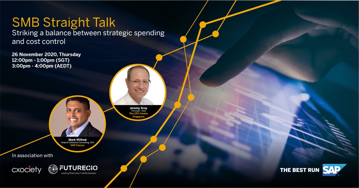 AndyWatson_SAP's tweet photo. As SMBs prepare for the new economy, the greater visibility they have into what’s being spent, the more confident they can be when it comes to controlling costs and knowing they can keep their business resilient. Register to learn more: https://t.co/gi04ktxU9G https://t.co/YzhFVVeESF