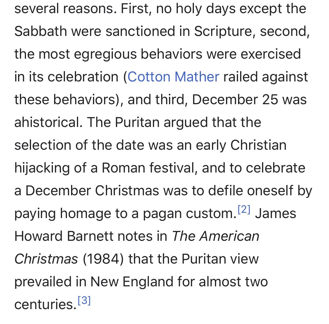 What did they use to justify their decision. Well, they held that Christmas was a Catholic Idolatry Day, which had its roots in, YOU GUESSED IT, pagan celebrations!!!!
