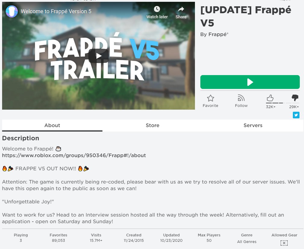 Lord Cowcow On Twitter Frappe V5 Hasn T Been Updated In A Month Might Be Dead - frappe group roblox