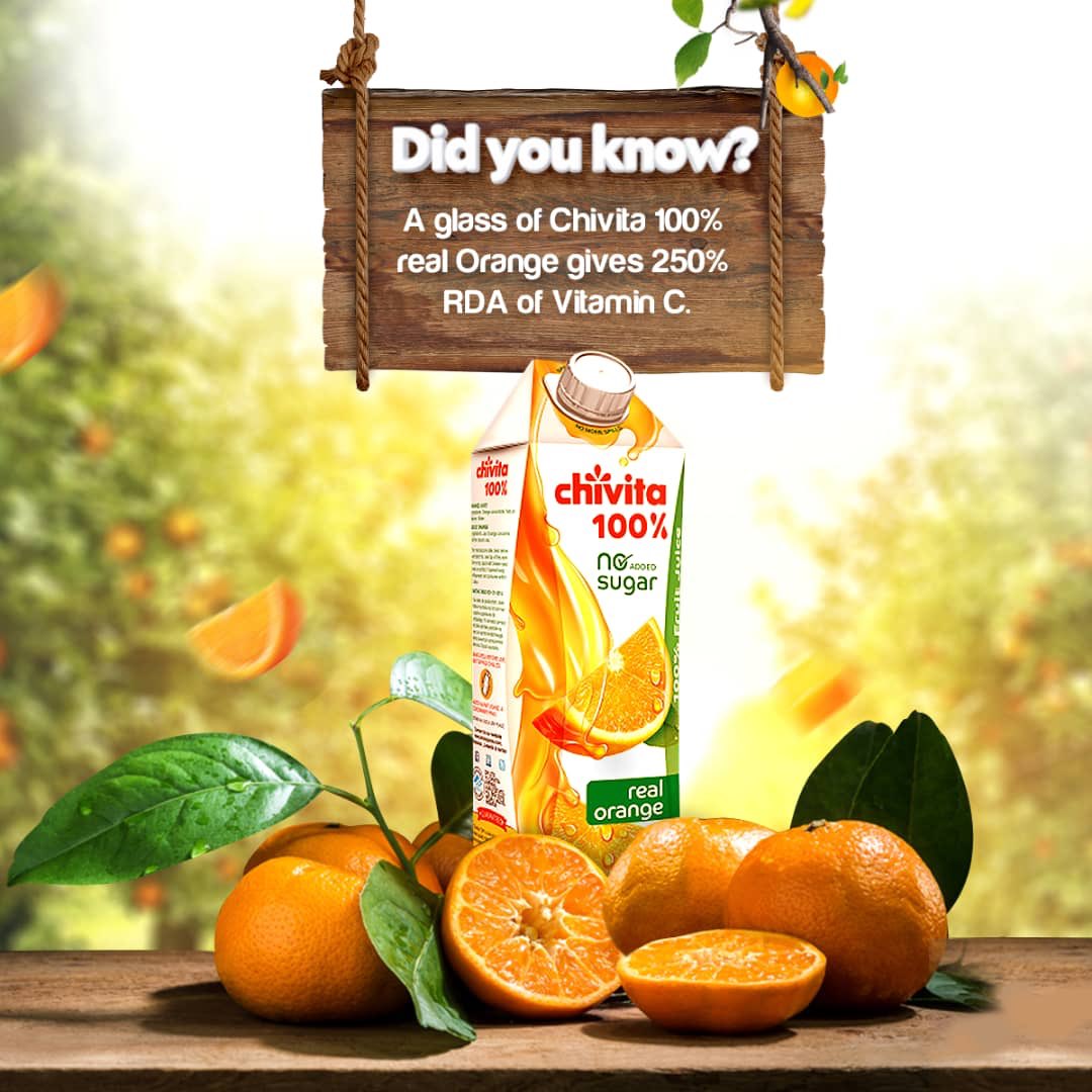 All the Vitamin C your body requires in a day. 
#ChivitaJuices
#EverydayWellness
