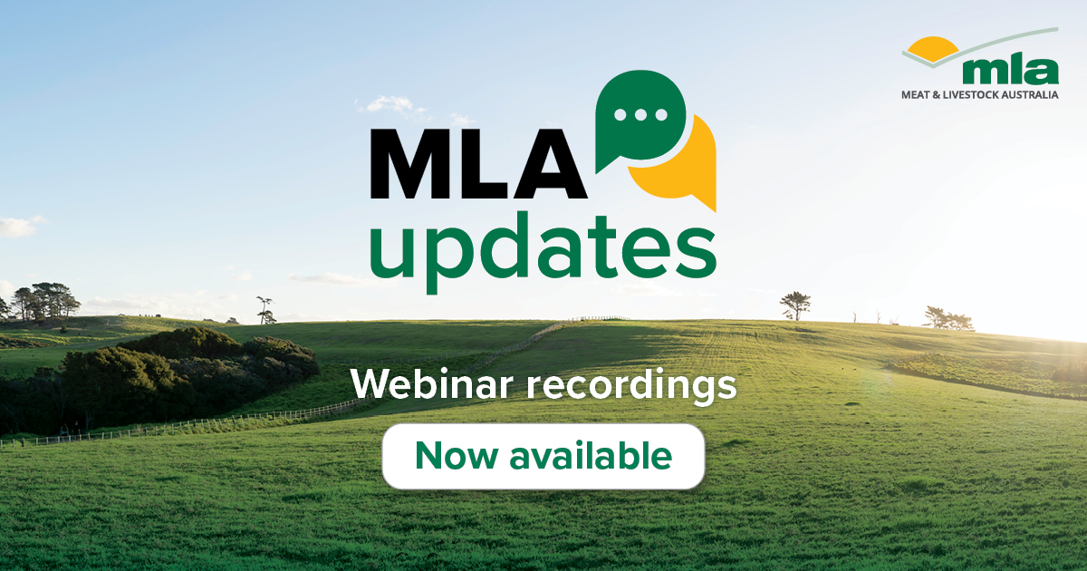 meatlivestock's tweet photo. And that's a wrap! If you missed our #MLAUpdates five-part webinar series you can now view the full recordings and list of answered participant questions, covering everything from producer innovation through to sustainability 👉 https://t.co/MFXqgZxyL2 #AusAg #AgChatOz https://t.co/I6s3LNe2aM