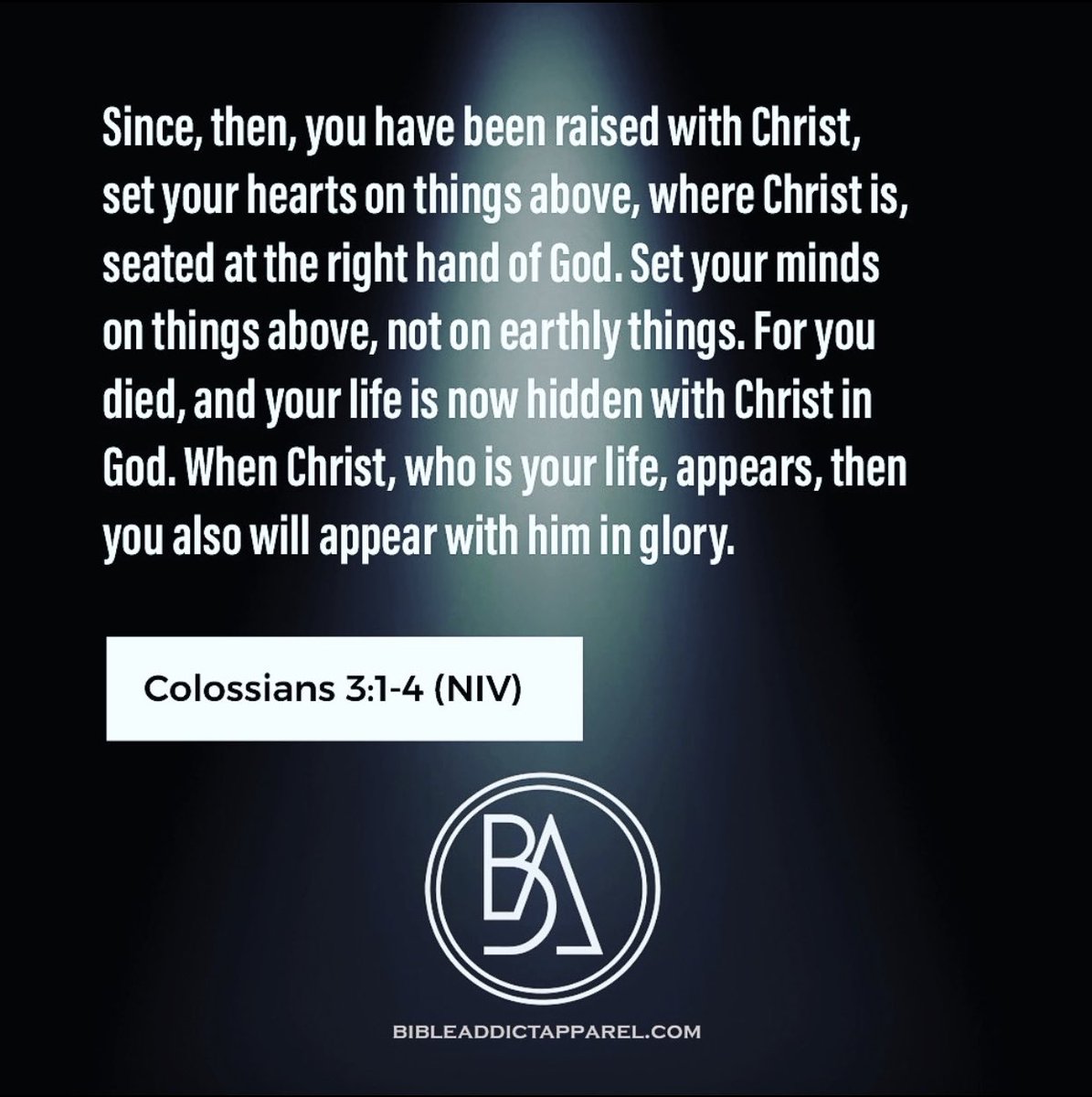 AddictBible's tweet photo. Colossians 3:1-4 (NIV)

https://t.co/F9Pnf2p5Rt https://t.co/T1aYeaNpuJ