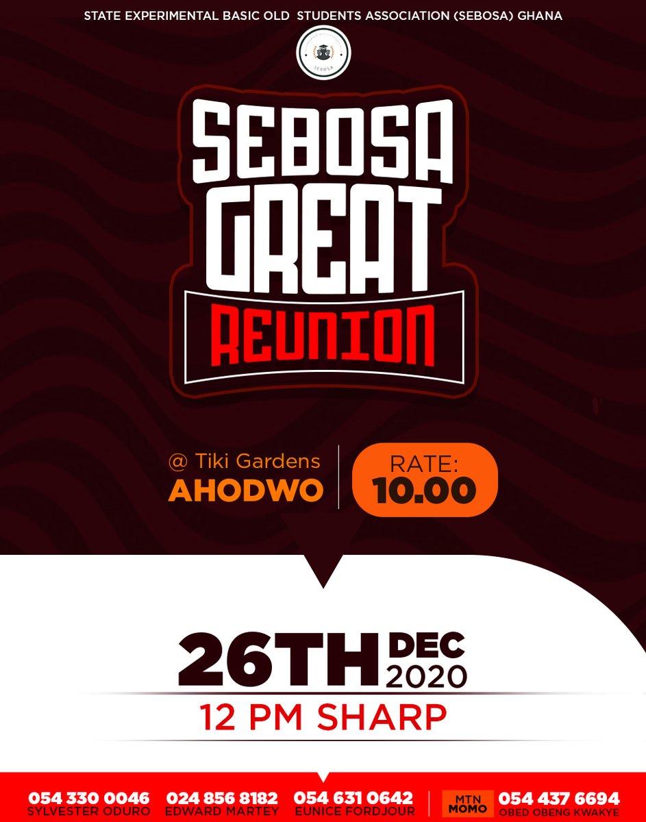 Sebosa2011's tweet photo. The long awaited time is here. Here we come. Lets go!!
Don't be a left out.
#SebosaReunion https://t.co/epchCD58kv