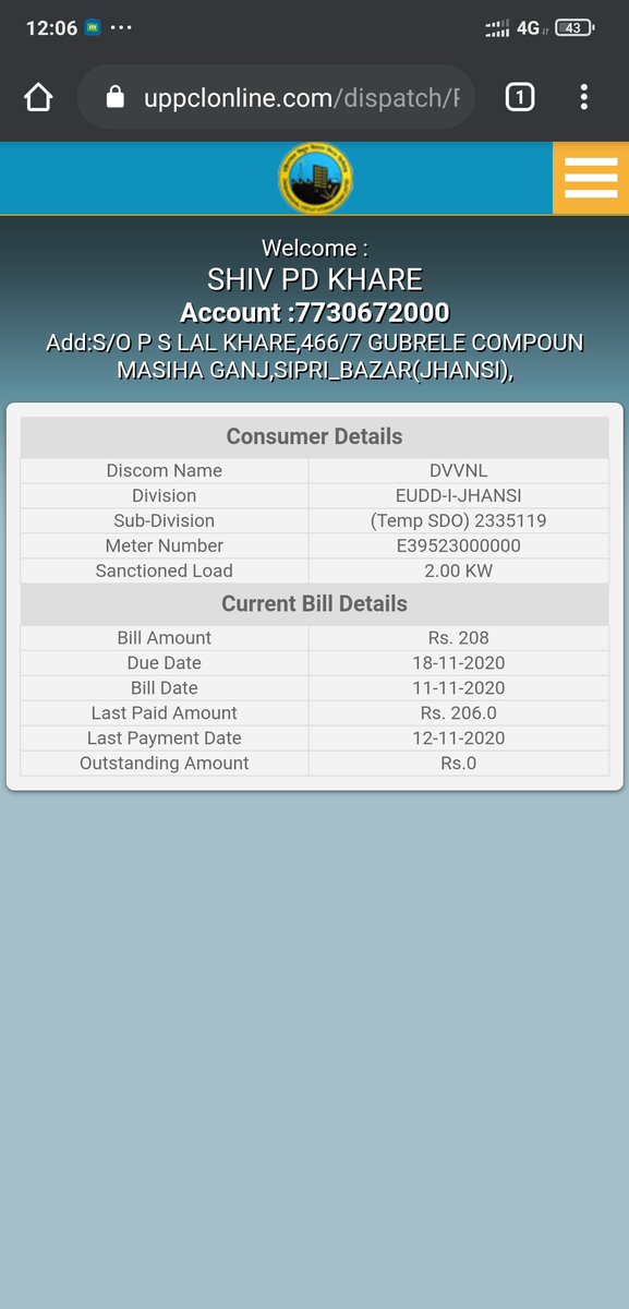 Gaurav Khare (@gauravkhare27) on Twitter photo Bill are always paid timely but electricity is cut down by jhansi power stn,after 2 month we came back our home as we struck due to corona, we found electricity is down
Now have to go service station then ask them to come & join
Thank u uppcl <a href="/UPPCLLKO/">UPPCL</a> <a href="/ptshrikant/">Shrikant Sharma</a> <a href="/CMOfficeUP/">CM Office, GoUP</a> Bill are always paid timely but electricity is cut down by jhansi power stn,after 2 month we came back our home as we struck due to corona, we found electricity is down
Now have to go service station then ask them to come & join
Thank u uppcl <a href="/UPPCLLKO/">UPPCL</a> <a href="/ptshrikant/">Shrikant Sharma</a> <a href="/CMOfficeUP/">CM Office, GoUP</a>