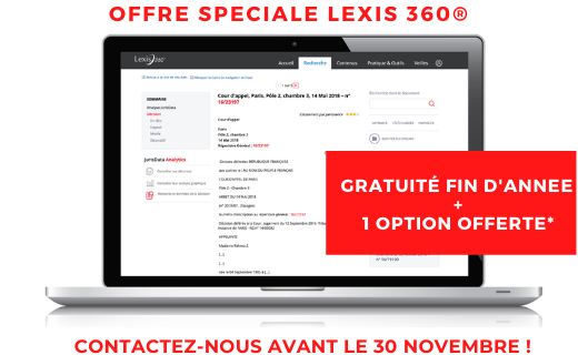 LexisNexisFr's tweet photo. Encore quelques jours pour profiter de l'offre spéciale #Lexis360 #Avocats. Pour en bénéficier, il suffit de remplir le formulaire par ici 👉 https://t.co/7G2gl6IU91 
Notre équipe vous fera une étude sur mesure. https://t.co/qnMAIzsBY9