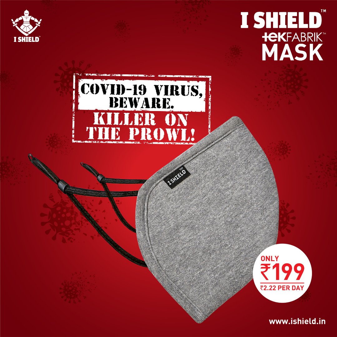 IshieldIndia's tweet photo. Be safe. Step out confidently during the pandemic, with a mask that not just protects you but also kills the Covid-19 virus. I shield is a unique 6-layer, IS 212 molecule reinforced mask. Tested and approved by reputed laboratories. So, go on, use it and live fearless. https://t.co/lRSqlxuSSM