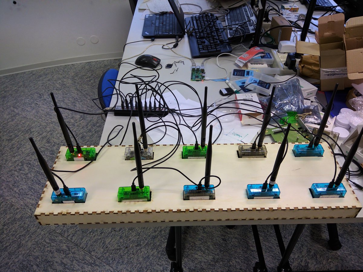 marcozennaro's tweet image. A cluster of LoPy for the online lab on IoT at WALC2020 starting today. 25 participants from 12 countries (Argentina, Bolivia, Colombia, Costa Rica, Ecuador, El Salvador, Guatemala, Honduras, Nicaragua, Panamá, Uruguay and Venezuela). eslared.net/walc2020/index… @ictpnews @pycomIOT