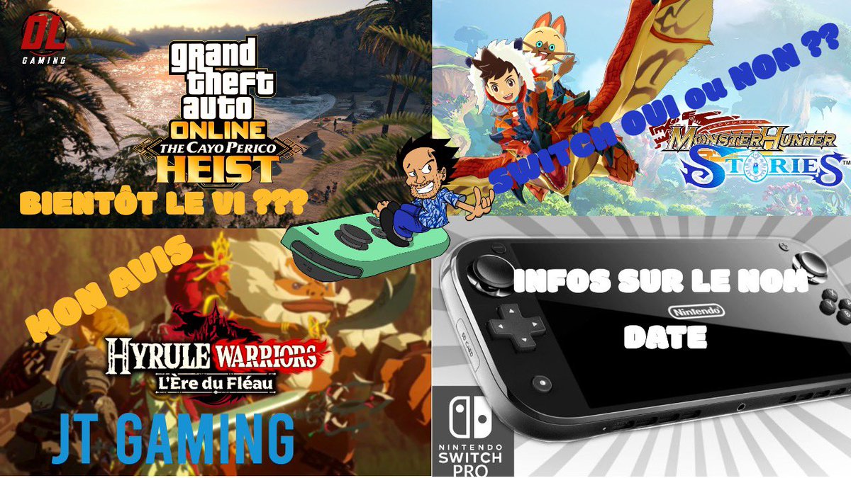 DLGAMING22's tweet photo. #JTGAMING #Nintendo infos sur la #NintendoNextGen qui ne s’appelle pas #NintendoSwitchpro #GTAOnline #HyruleWarriorsAgeofCalamity #MonsterHunter 

➡️ https://t.co/JgtDSQcavh https://t.co/gdmpU8zGm0