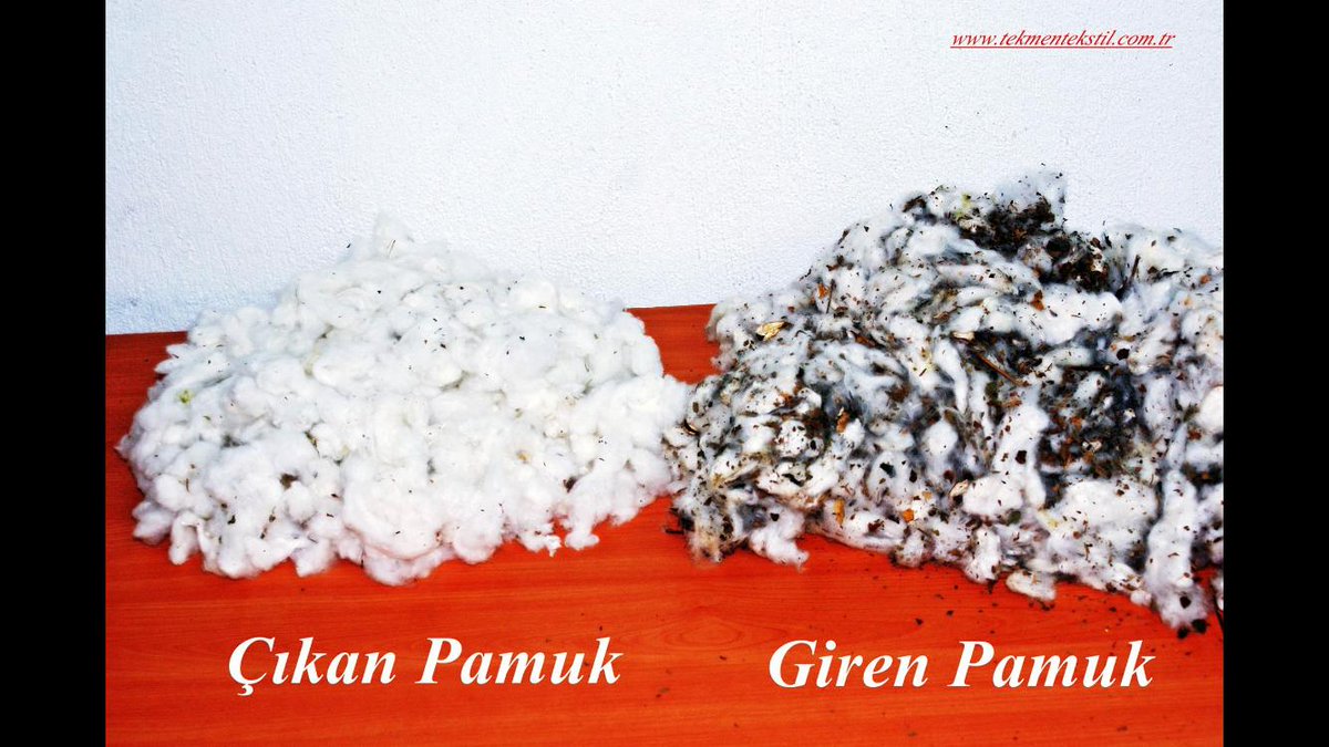 Tekmen Makinelerinin temizliği. Tarladan toplanmış kütlü pis pamuğun Tekmen Ön temizleme Makineleri ile temizlenmesi sonucu. #pamuk #çırçır #çiftçi #tarım