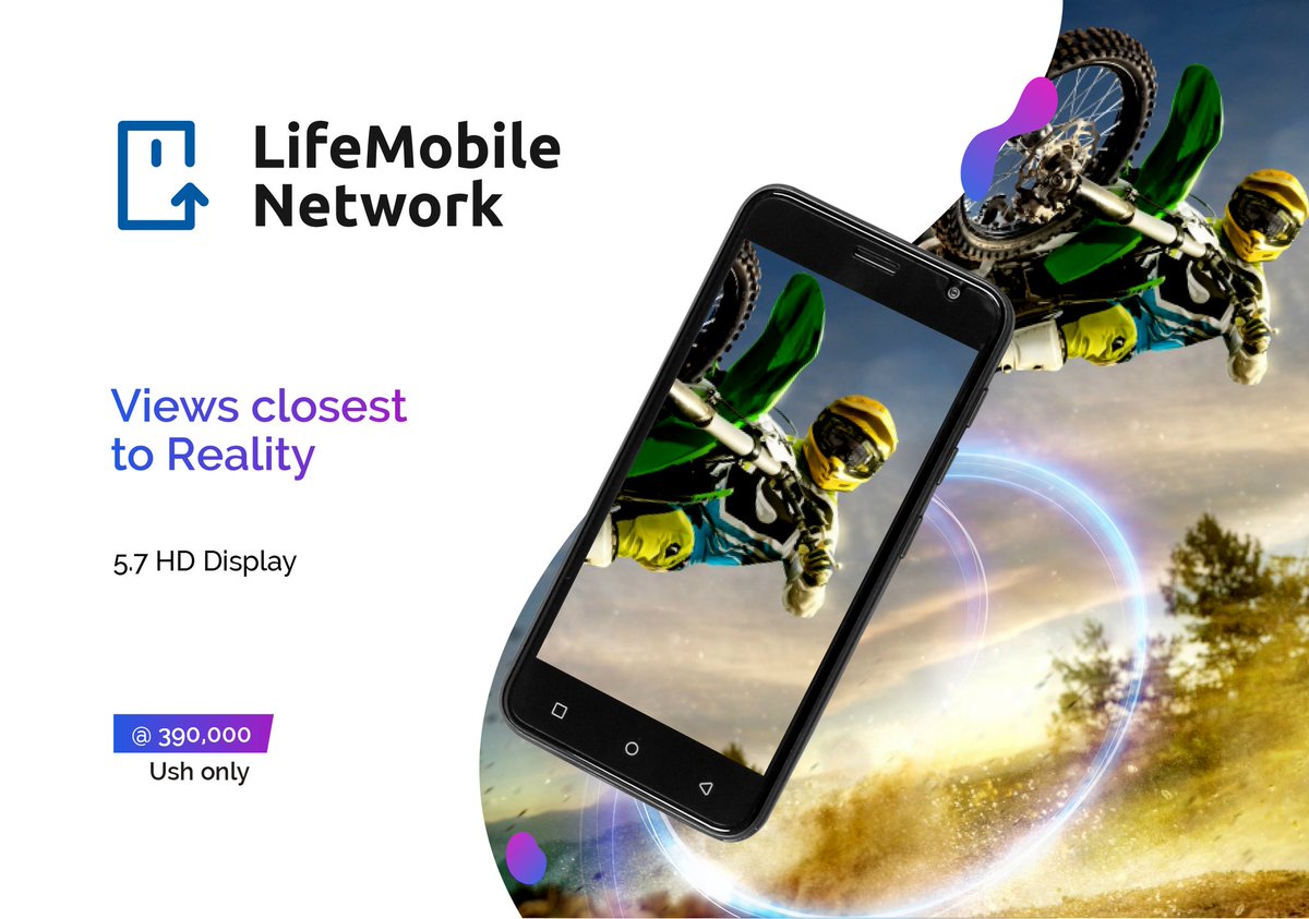 Lifemobileug's tweet photo. The #LifeMobile is not just a smartphone, it's a lifestyle that gives you the very best of  the moment. With a 5.7' HD Screen, experience the best visuals and interactive apps on the go.

Get yours today at only 390,000 Ush with options of installment payment. #LeadtheChange https://t.co/KTXM7h6nOG
