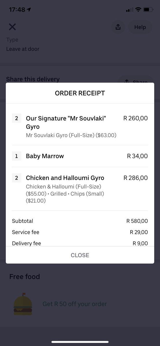 TashMoodley's tweet photo. PSA: @UberEats is randomly overcharging people because their Math is really terrible and refuse to refund their arbitrarily assigned additional amounts because I proceeded with an order and thought to resolve it with Uber afterward. @businessinsider @eNCA https://t.co/LfmpBhX8xz