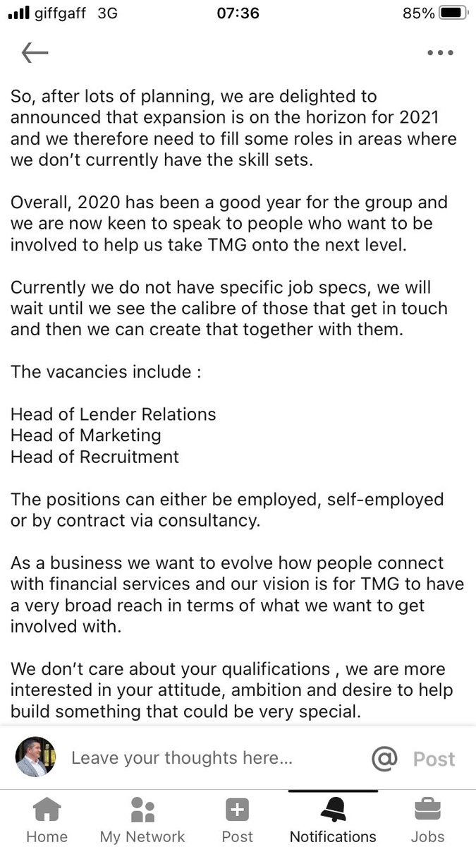 Bit wordy for twitter but we’re looking to recruit into <a href="/MoneyGroup7/">Money Group</a> management team!