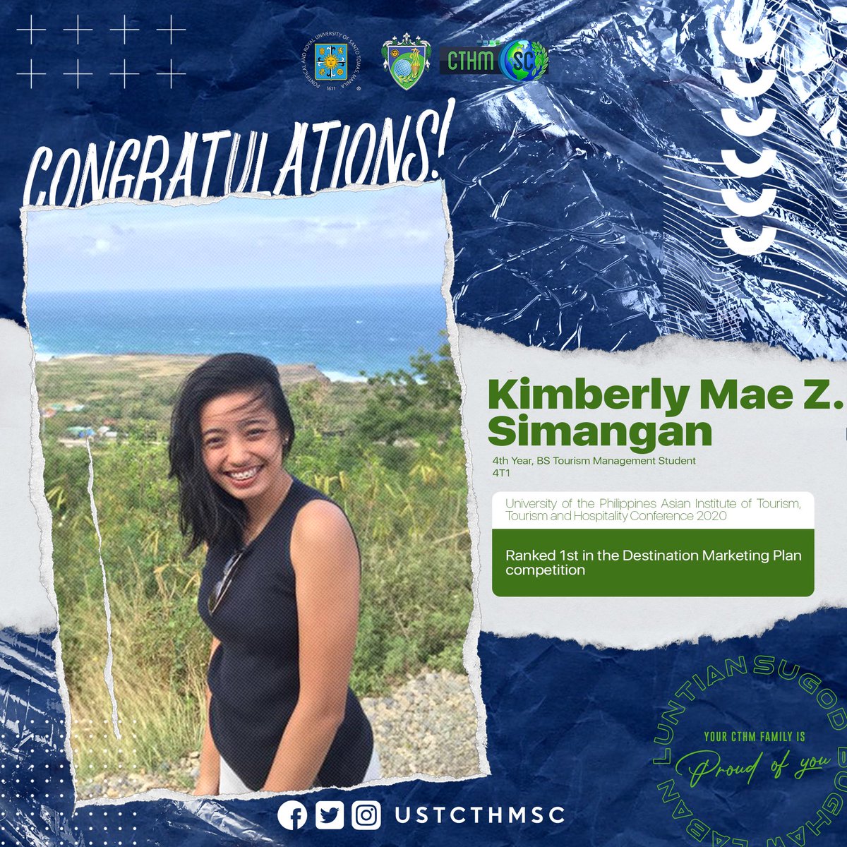 USTCTHMSC's tweet photo. 💚💙

#CTHMSC2020
#CTHMPride

[2/2] https://t.co/qehjMvlXOW