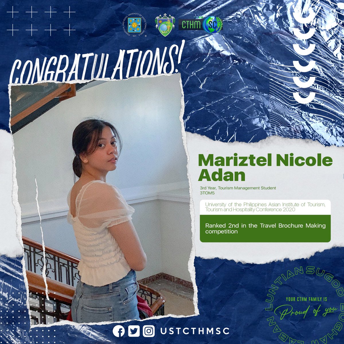 USTCTHMSC's tweet photo. 💚💙

#CTHMSC2020
#CTHMPride

[2/2] https://t.co/qehjMvlXOW