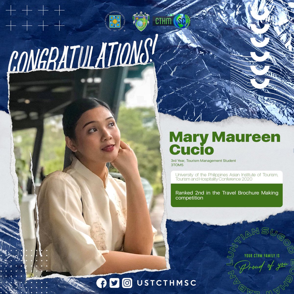 USTCTHMSC's tweet photo. 💚💙

#CTHMSC2020
#CTHMPride

[2/2] https://t.co/qehjMvlXOW