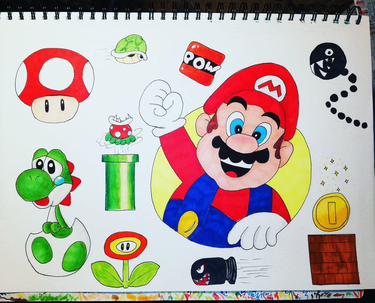 kunstchaos1's tweet photo. It's me, Mario 😁👍❤️
#kunst #arteza #fabercastell #polychromos #alcoholmarker #buntstifte #supermario #Nintendo #kunst #gerstaecker #draw #malen #kreativ #drawing https://t.co/d68A6fBuoe