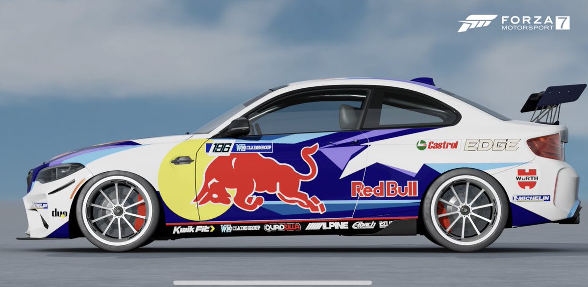 chubbyjoeforza's tweet photo. Trying a few paint ideas for the @PTGforza #m2cup starting this week I think. #racecar #eSports #redbull #ptg #wurth https://t.co/1vSlTF7Ve1
