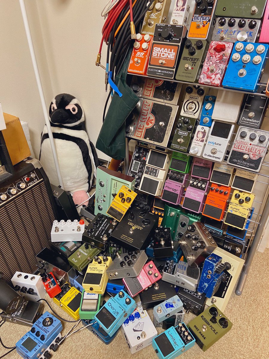 Kensei Ogata エフェクター収納棚作った ようやく片付いた