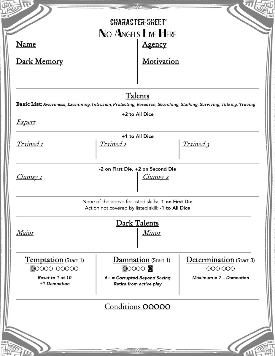 Thought Police Excited We Finally Found A Ttrpg Character Sheet Approach That Works For Us Uploaded Our First Set Every Set We Make Will Include An Editable Pdf Fillable Form