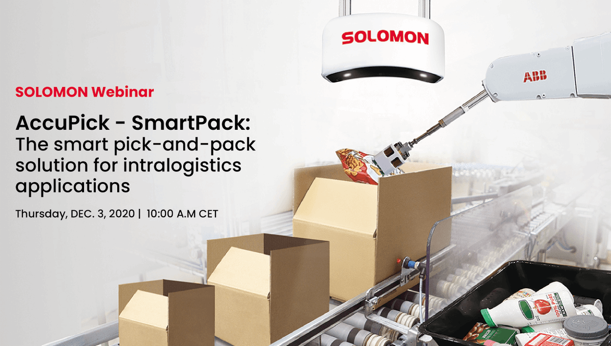 Solomon_3D's tweet photo. SOLOMON WEBINAR:
#AccuPick – #SmartPack
🎯The smart pick and pack solution for #intralogistics applications🎯
👉#FREERegister: https://t.co/GuoAoITtlq
📆 Thursday, DEC. 3, 2020 | 10:00 A.M CET https://t.co/o03NfPa57h