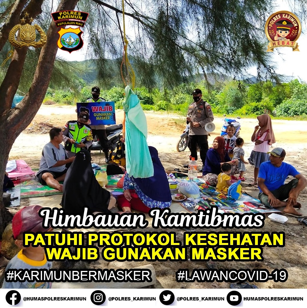 BharadutaFirman's tweet photo. *"KARIMUN BERMASKER"*

Himbauan Kamtibmas Patuhi Protokol Kesehatan 
Wajib Gunakan Masker
CEGAH COVID-19

#adaptasikebiasaanbaru
#karimunbermasker
#polreskarimunhebat
#polreskarimun
#lawancovid19
@polres_karimun
@adenan_as 
@krisna_r_38s
@rickytelor https://t.co/YSNQlAOGDr