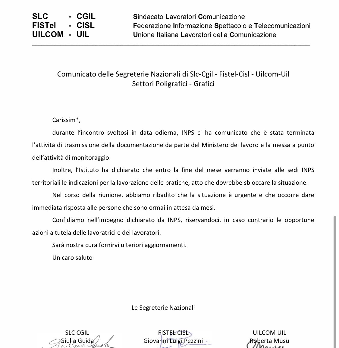 SalvoUgliarolo's tweet photo. La riunione con @INPS_it di venerdì scorsa per la questione dei #Poligrafici ha indicato un percorso rapido per risolvere il problema. Noi continueremo a vigilare nei prossimi giorni. Un ringraziamento al sottosegretario @andreamartella e all’onorevole @RominaMura per supporto. https://t.co/0RHdCNmIYm
