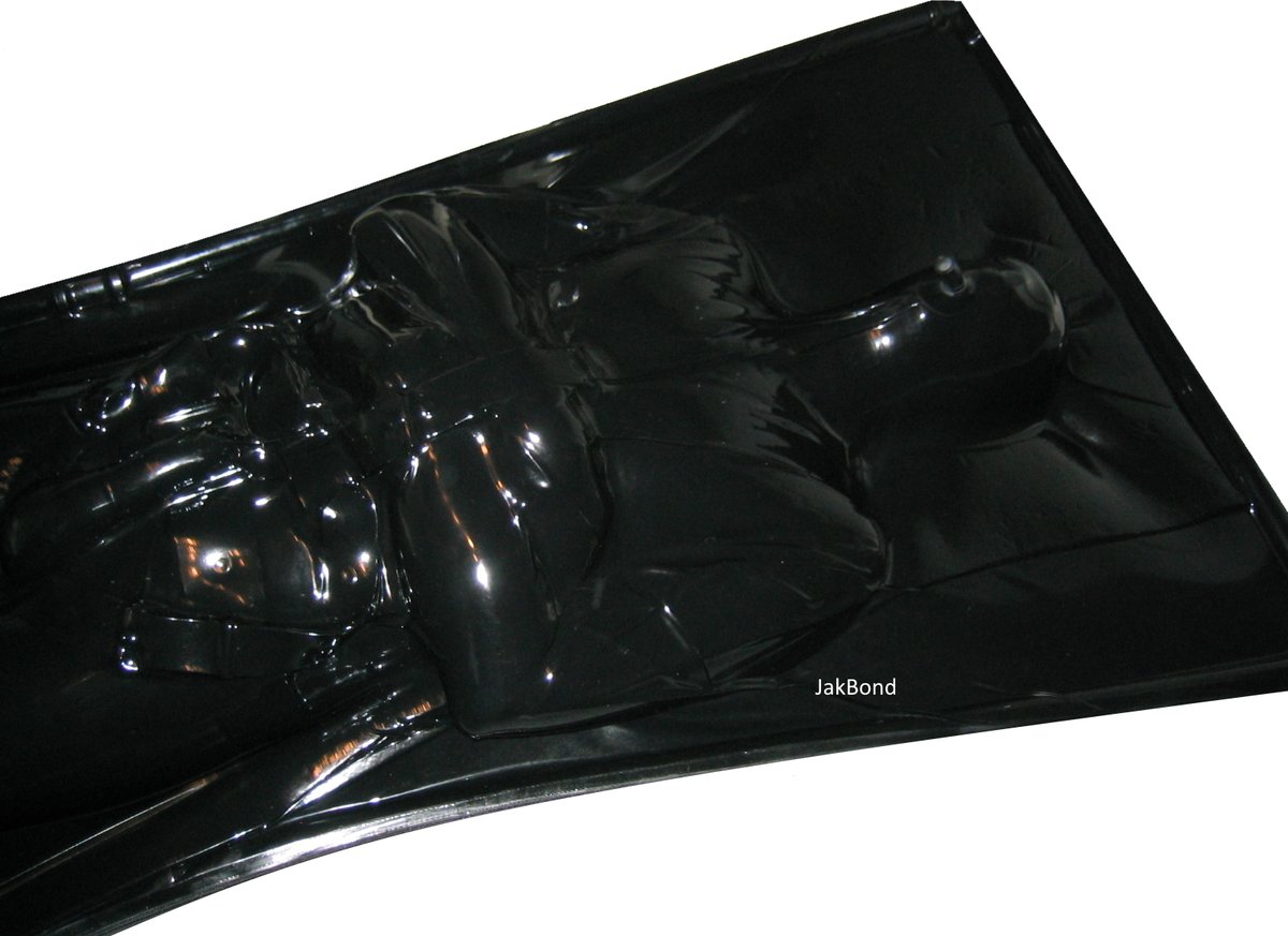 JakBondBD's tweet photo. Pure Rubber Bondage!
Rubber catsuit, hood & boots, strapped tightly into a rubber straightjacket/straitjacket & sealed inside a latex VacBed/VacRack (many, many moons ago by bondage4u).
#bondage #rubberbondage #straightjacket #straitjacket #vacbed #vacrack #helpless #noescape https://t.co/Xt93CVfPIU