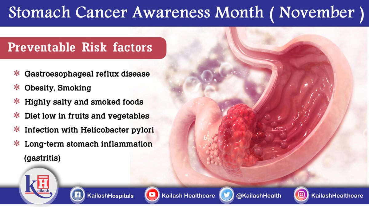 KailashHealth's tweet image. Chronic Gastritis or Gastroesophageal Disease can risk you to Stomach Cancer. 
Consult our Gastroenterologists. 
Book an Appointment: kailashhealthcare.com

#stomachcancerawareness #Frequentindigestion #GastroProblem  #stomachpain #acidityheartburn #Preventstomachcancer