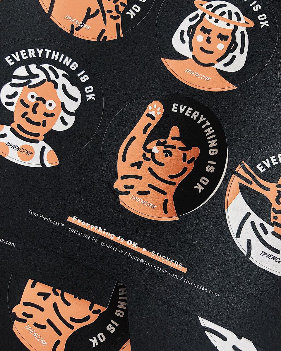 colorplanpapers's tweet image. Tom Pieñczak's “Everything is ok” #ColorplanLabels. Two-colour screenprinted onto Colorplan Ebony by @dot_studio_.