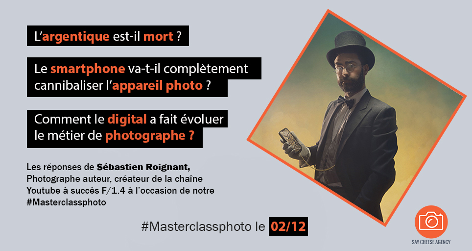 saycheeseagency's tweet photo. La @saycheeseagency a eu le plaisir d'interviewer Sébastien Roignant, Photographe auteur et Youtubeur de la chaîne à succès F/1.4 @funquatre
RDV le 02/12 pour savoir ce qu'il pense de la #transfonum de la #photographie. #masterclassphoto #mbadmb @ArnaultChatel @VincentMontet https://t.co/skpV39pSA3