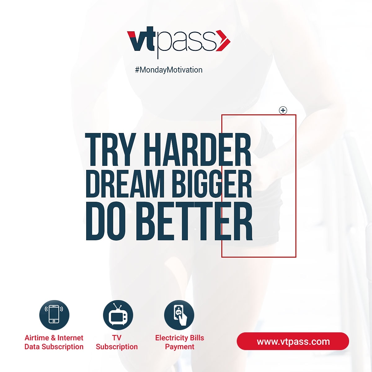 vtpass's tweet photo. Try again, HARDER.🏋️‍♂️ Dream again, BIGGER.💪 Do it again, BETTER🥇

Don't Quit yet, NEVER!

#motivationalquotes #broadshift  #mondaythougths #vtpass #vtpass_hq #motivationmonday #motivation #motivated #turboexpress #onlinepayment https://t.co/jUV0sWvFdI