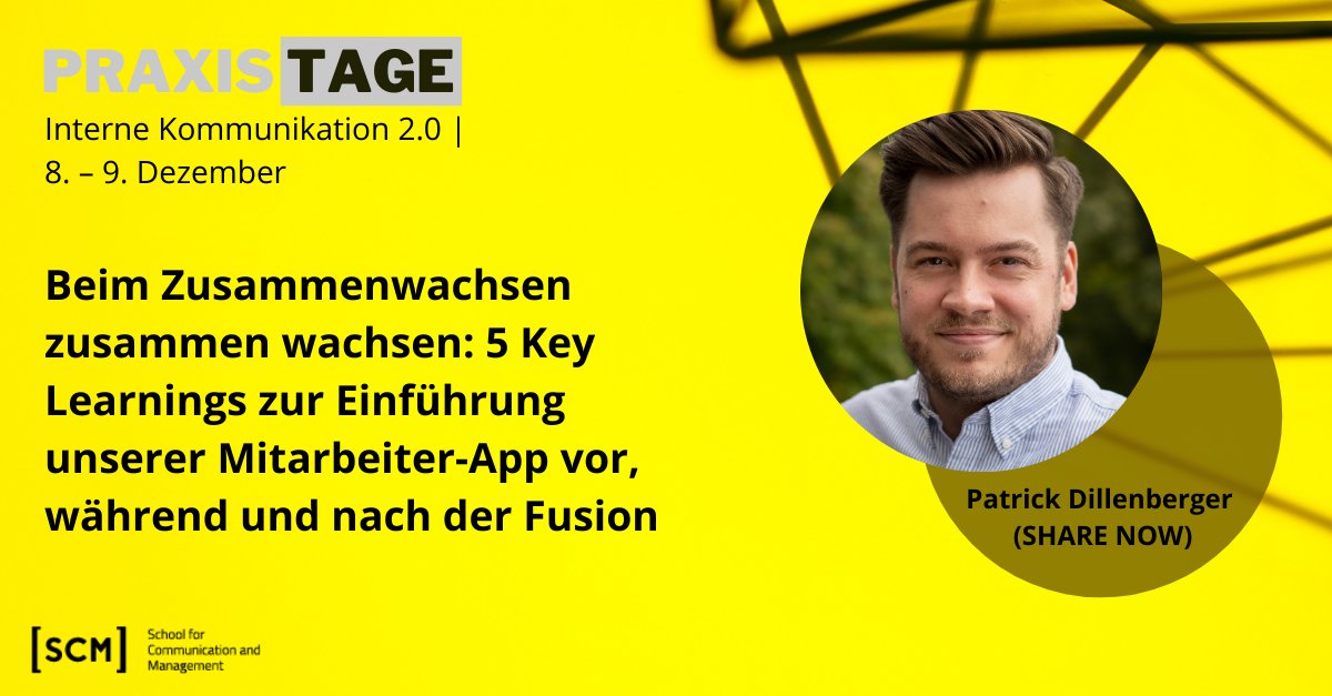 IKimFokus's tweet photo. "Why not both?", fragt sich Patrick Dillenberger und gibt 5 #KeyLearnings zur Einführung der #MitarbeiterApp bei @ShareNow_global.
Melden Sie sich hier zu den Praxistagen #ptik an: https://t.co/uNXsh3mSxW
#InterneKommunikation #DigitalWorkplace #MobileApp https://t.co/luU0Di8Ot9