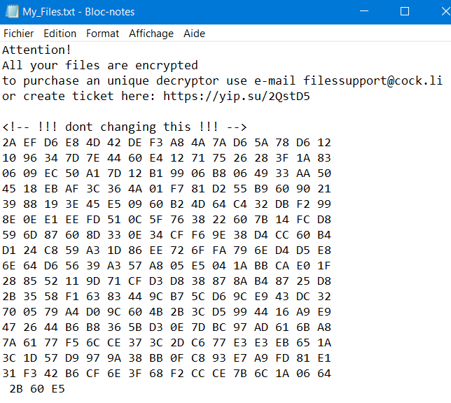 Emm_ADC_Soft's tweet photo. @siri_urz Same email filessupport@cock.li
#Ransomware #GlobeImposter v2
Extension: .xls https://t.co/Zb26v3E0WV