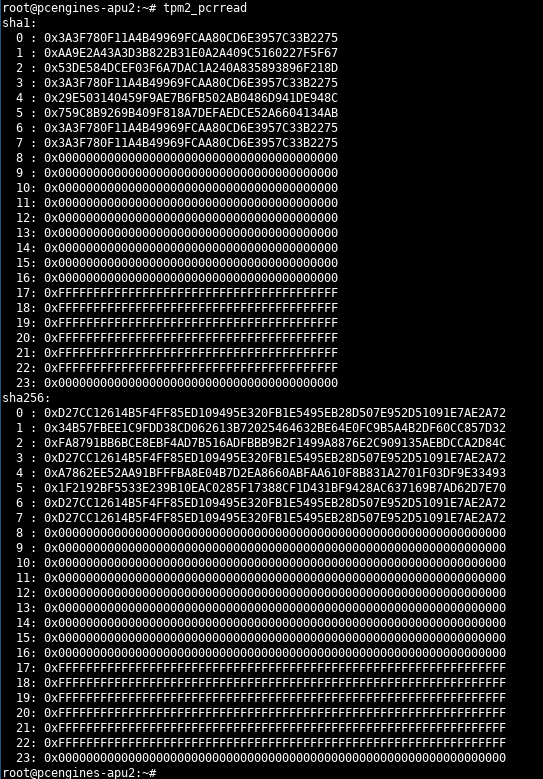 guerrimarco's tweet photo. APU2 board booting Linux built with @3mdeb_com meta-pcengines Yocto layer (https://t.co/967uljnfOE) . TPM2 working \o/ Next step is vboot enabled Coreboot build to enable Static Root of Trust Measurements and starting to explore #DRTM with #TrenchBoot! https://t.co/mbjC4tKEVP