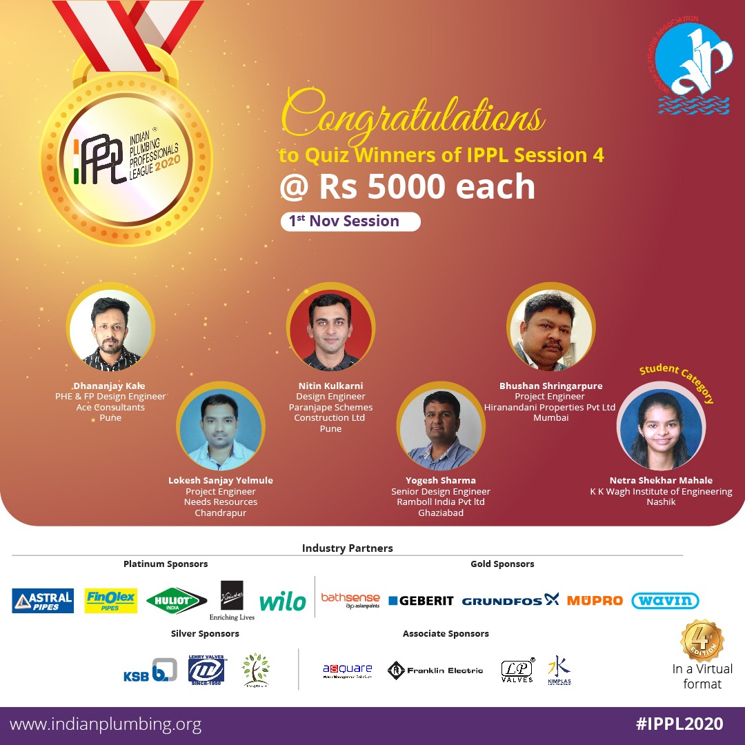 OfficialIPA's tweet photo. #IPPL2020SessionWinners
IPPL 2020 has been an empowering journey for all its participants. Congrats to all the session winners of IPPL sessions. Stay tuned to get more updates on the winners of 21st and 22nd November.
#IPPL2020 #ACompetitiontoWin https://t.co/CSPL2YRrpf