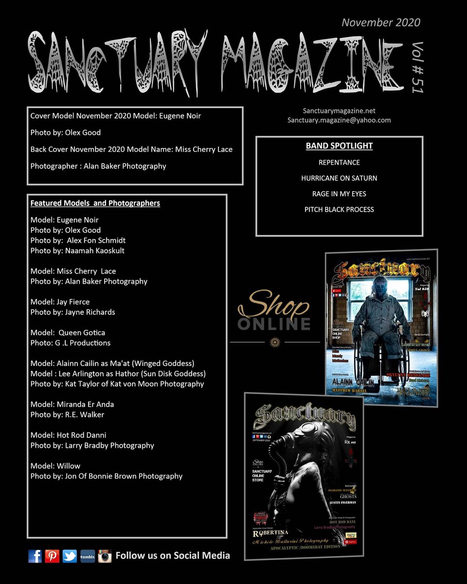 queen_gotica's tweet photo. @Sanctuary_Mag__ just released Vol#51 
https://t.co/MXbvLDGNTW https://t.co/APYK2Wm2Ph