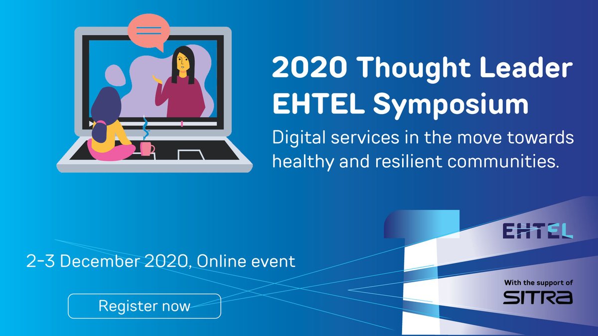 Digital4AHL's tweet photo. 📅 2-3 December 2020: 2020 Thought Leader #EHTEL_Symposium! Digital technologies are our new ally against #COVID19. Explore with us how they help us to stay resilient in these challenging times.
✍️Register now: https://t.co/kVts6YOBAi @ehtel_ehealth #eipaha https://t.co/D9ZhDcy9G4