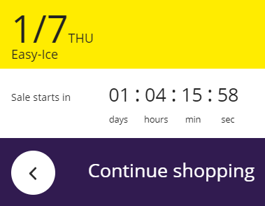 Zojuist gereleased: ticketshop countdown. Laat in de ticketshop zien vanaf wanneer de tickets te koop zijn.