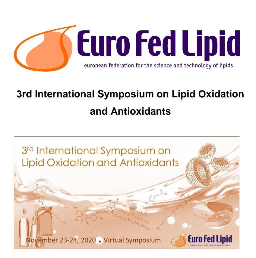 Ready to follow and to participate to the 3rd International Symposium on Lipid Oxidation and Antioxidants organised as webinar by the Euro Fed Lipid.
#congress #webinar #sciences #lipids #research