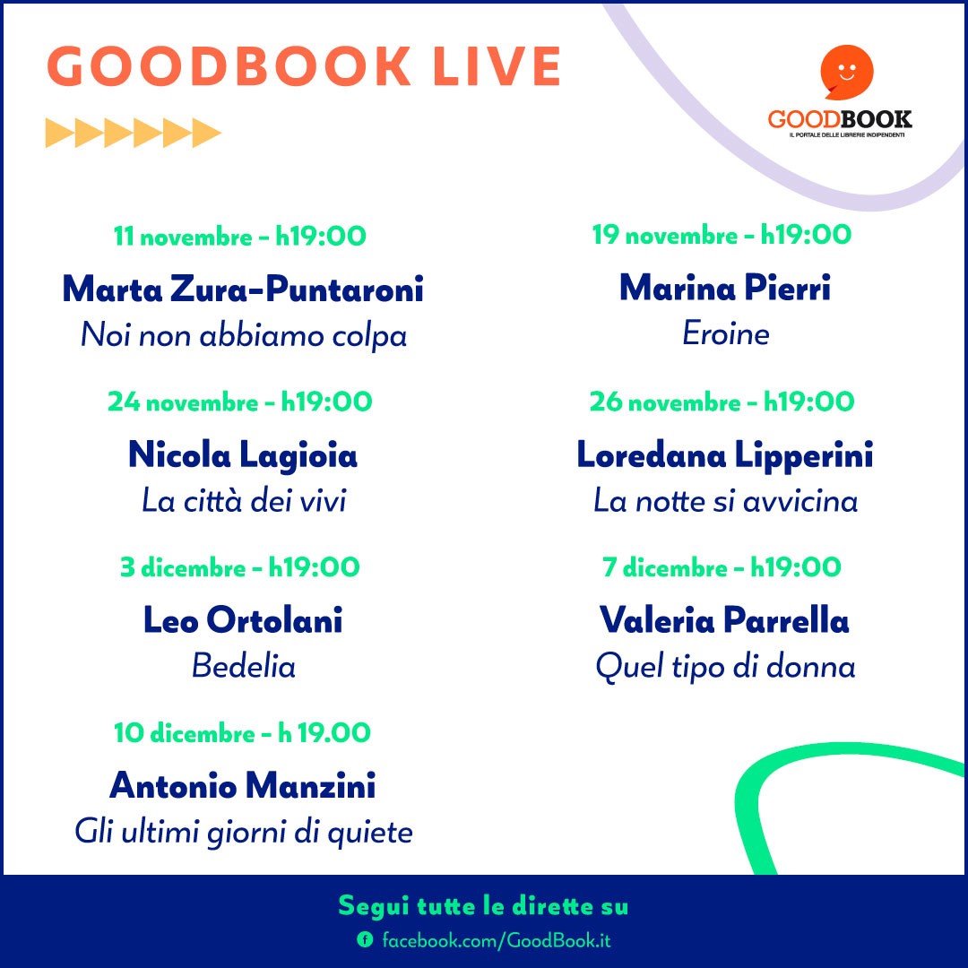 GoodBookit's tweet photo. Questa settimana per la nostra rassegna #GoodBookLive due appuntamenti imperdibili: @NicolaLagioia e @LaLipperini. Vi aspettiamo su Facebook! 👇 https://t.co/NgxnCj2unA