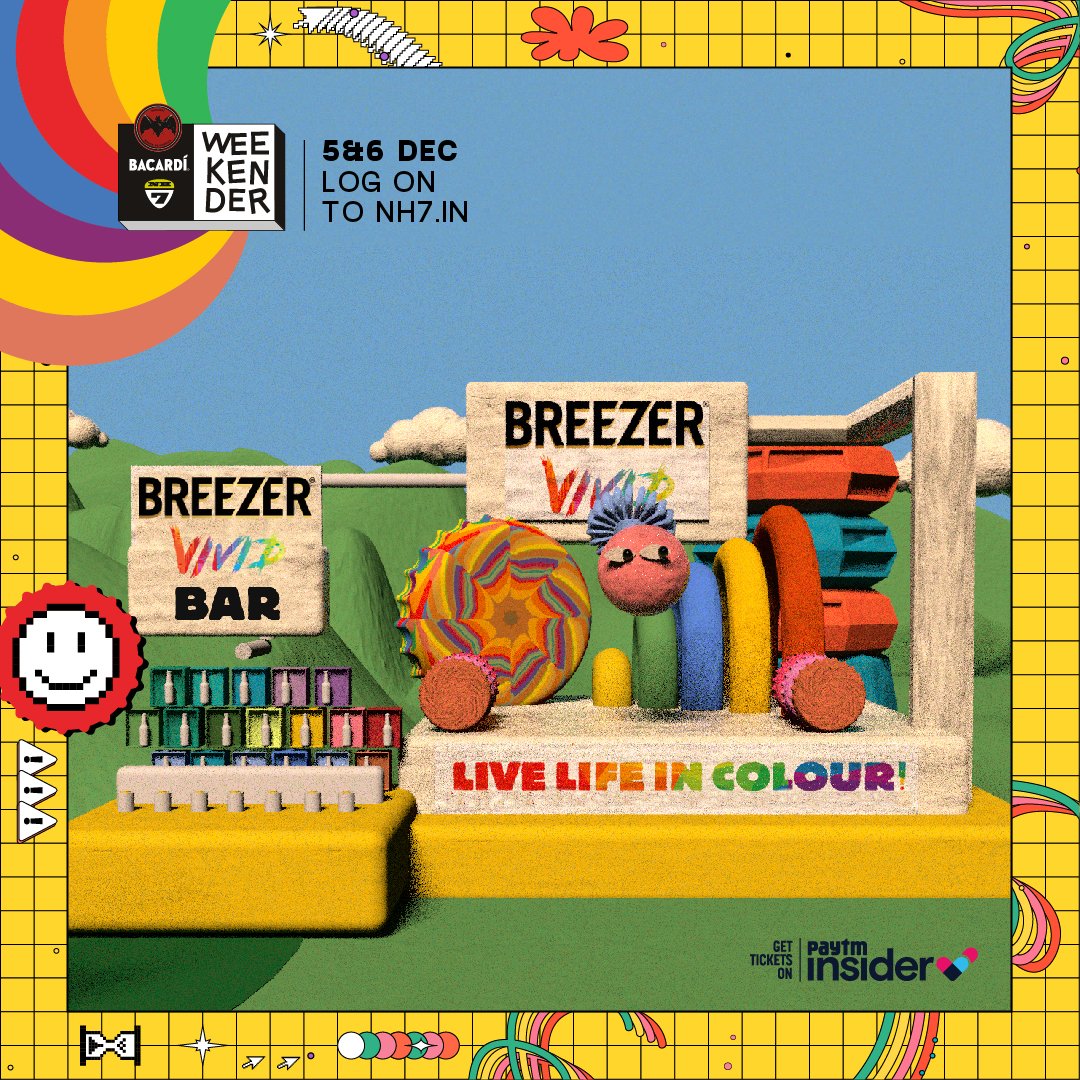 NH7's tweet photo. Let’s go all out and #LiveLifeInColour at the
@bvshuffle stage! #Lineup2020 shows us how ;)
Get tickets now on @paytminsider - https://t.co/EDqpOyCxTA
@ODDISEE @GoodCompnyBand @DUCKWRTH @TheRajaKumari
#BacardiNH7 #happiestmusicfestival #DoWhatMovesYou #HappyAtHome https://t.co/SaXrNnj8ba