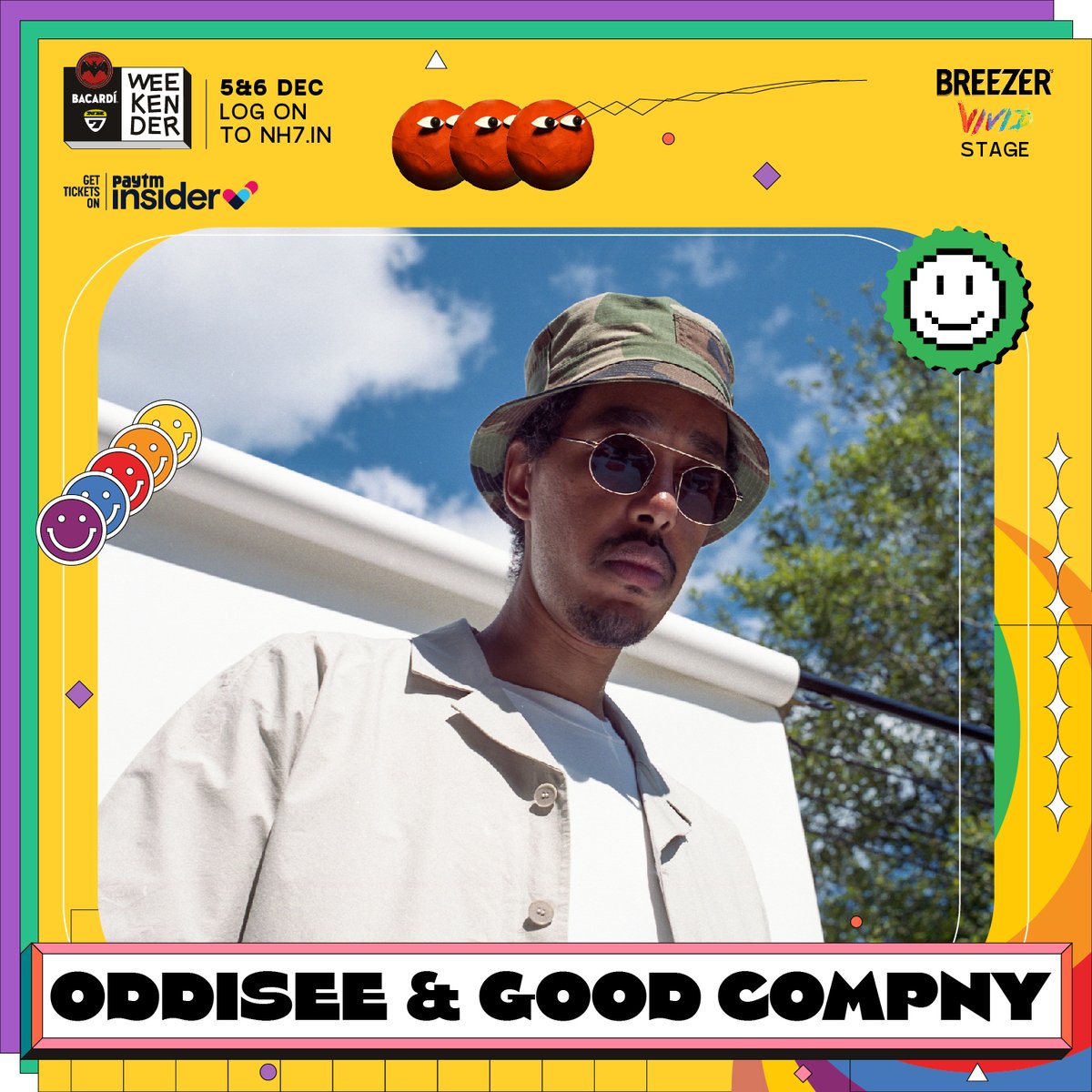 NH7's tweet photo. Let’s go all out and #LiveLifeInColour at the
@bvshuffle stage! #Lineup2020 shows us how ;)
Get tickets now on @paytminsider - https://t.co/EDqpOyCxTA
@ODDISEE @GoodCompnyBand @DUCKWRTH @TheRajaKumari
#BacardiNH7 #happiestmusicfestival #DoWhatMovesYou #HappyAtHome https://t.co/SaXrNnj8ba
