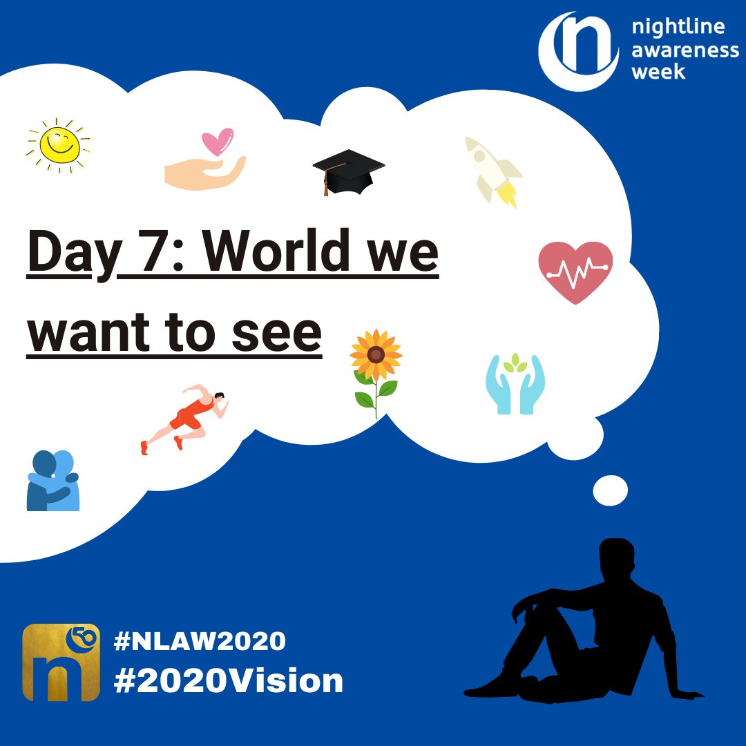 abdnnightline's tweet photo. As we round off #NLAW2020 we’re thinking about the world we want to see - the future for ourselves, our Nightlines and our communities. What do you want to see? #2020Vision https://t.co/eMfu281Dig