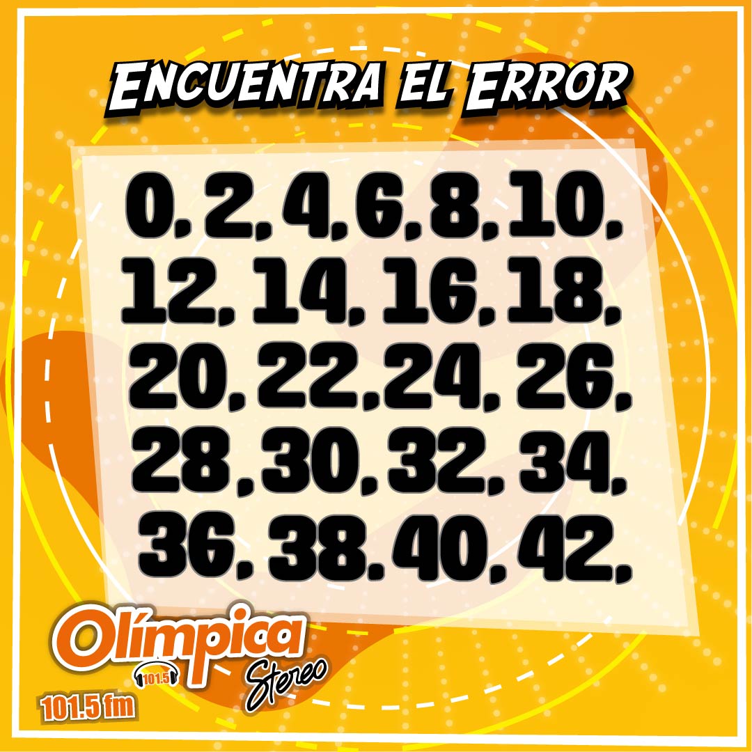 Olimpicast1015's tweet photo. Te tenemos un buen reto para iniciar esta nueva semana.
Si encuentras el error comenta:
👍 = Logrado
🙁 = No Logrado
Menciona a otros para que lo encuentren.
#reto #retosdivertidos #retos #retosvisuales #yoescuchoolimpicastereo #encuentraelerror https://t.co/0jgFarKSJe