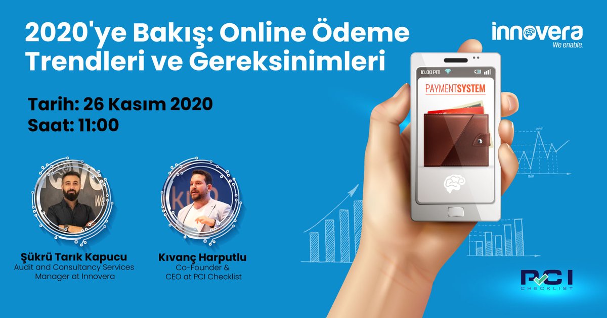 Pandemi süreci ödeme sistemlerini ve ödeme alışkanlıklarımızı değiştirdi, ödeme sistemi güvenliği ile ilgili konuları ve trendleri konuşacağımız "2020'ye Bakış: Online Ödeme Trendleri ve Gereksinimleri" webinarımız 26 Kasım'da! Hemen kayıt olmak için: lnkd.in/dvyJQm4