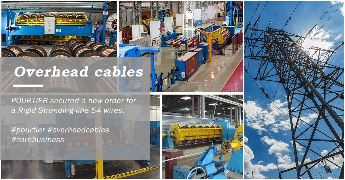 SeticPourtier's tweet image. POURTIER secured a new order for a 54 positions Rigid Stranding line type RFS630-54, dedicated for overhead conductors.
#pourtier #rotatingmachine #wire #cablemachinery #cables #rigidstrander #rigidcage #LV #MV #HV #EHV #lowvoltage #mediumvoltage #highvoltage