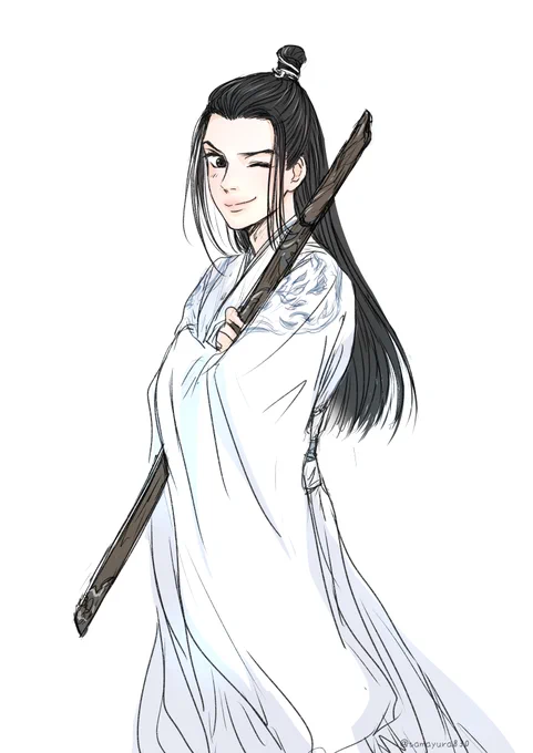 15歳あたりだということをもちょっと意識して描く陳情令・・・
#陳情令 #魏嬰 #藍湛 