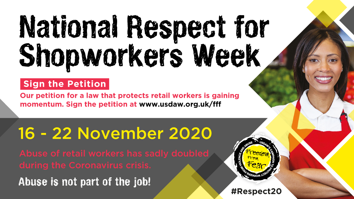 rach_hopkins's tweet photo. On Friday I was pleased to meet with shopworkers from local @Coopuk stores.
I was shocked to learn that nationally 30-40 Co-op staff are physically assaulted every week and even more are verbally abused.
@UsdawUnion #FreedomFromFear #Respect20 https://t.co/Zlok39gowr